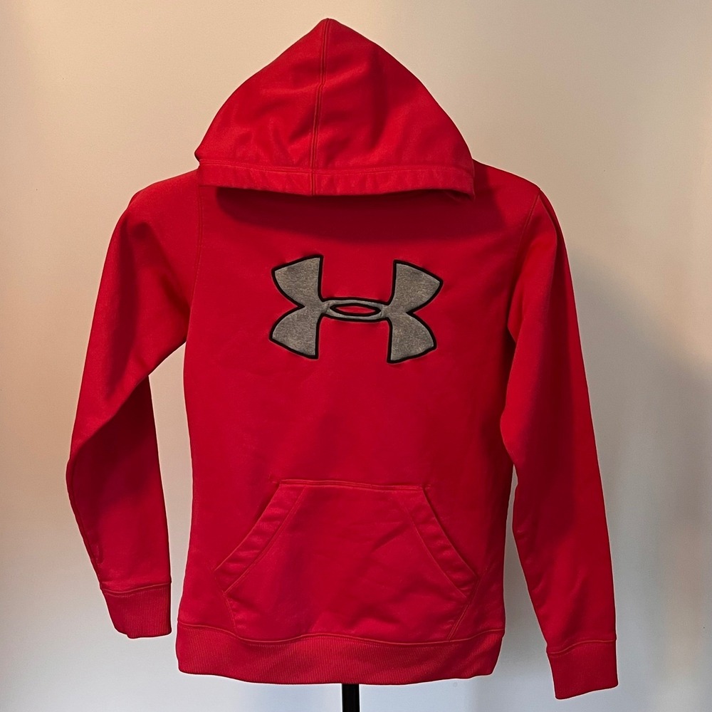 Under Armour Storm Hoodie Small pink F17leece Pullover Embroidered Logo